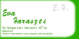 eva haraszti business card